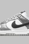 Nike Dunk Low Silver Cracked Leather  A130