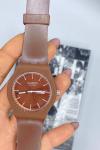 Swatch Silikon Kordon Kahverengi Unisex Saat  S139