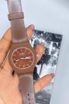 Swatch Silikon Kordon Kahverengi Unisex Saat  S139